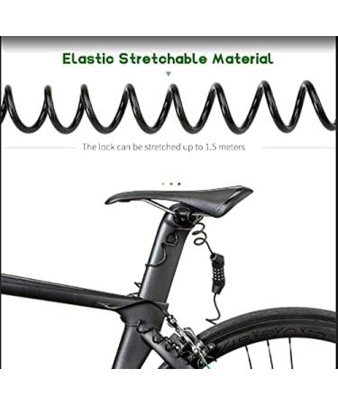Rockbros Bicycle & Helmet Lock Cable - 150cm Zinc Alloy & PVC Security with 4-Digit Code - Ideal for Bikes Helmets & Strollers - Buy Online on SooperMarket.com