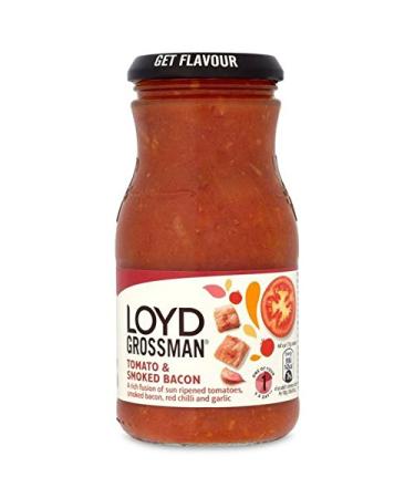 Loyd Grossman Tomato & Smoked Bacon Pasta Sauce 350g (Pack of 2)