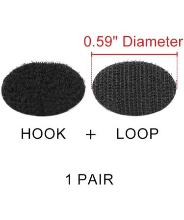 Self Adhesive Dots  108 Pairs 0.59 Diameter Hook and Loop Dots with Waterproof Sticky Dots Strong Adhesive for New Years Decorations Supplies  Glue Dots Classroom Office Home Black and White 7D-HL-DOT-BLWH - Buy Online on SooperMarket.com