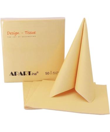 50 APARTina Straw Yellow Airlaid Napkins - Fabric-Like 40x40 cm | Premium Quality International Shipping - Buy Online on SooperMarket.com