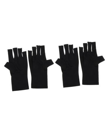 FOMIYES 2 Pairs Nail Gloves Fingerless Driving Gloves Manicure Gloves Gloves for Gel Nails Sun Gloves Womens Gloves Gloves Dryer Polyester Women's