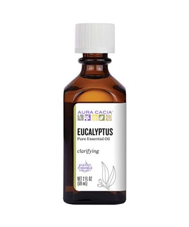 Aura Cacia 100% Pure Eucalyptus Essential Oil | GC/MS Tested for Purity | 60 ml (2 fl. oz.) | Eucalyptus globulus