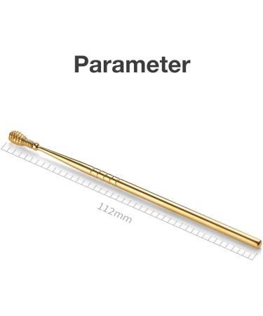 Gold Steel Ear Wax Picker - Earpick Wax Remover Curette for Ear Cleaning - Buy Online on SooperMarket.com