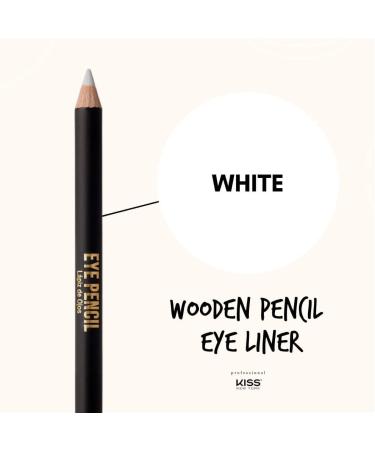 Kiss New York Professional Slim Eye Pencil - Creamy White Eyeliner for Smooth, Long-Lasting, Natural Eye Makeup - Water-Resistant Formula - Buy Online on SooperMarket.com