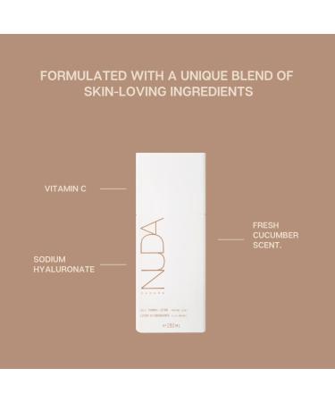 Nuda Self Tanning Lotion - Gradual Lightweight Tanner for Light to Medium Skin | Vegan Cruelty-Free & Infused with Sodium Hyaluronate & Vitamin C (200 mL - Buy Online on SooperMarket.com