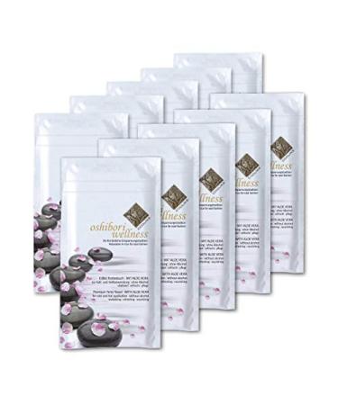 Oshibori wellness towels | Terry cloth towels for refreshing towels | 10 pieces in a hygienic individual sachet with zip closure