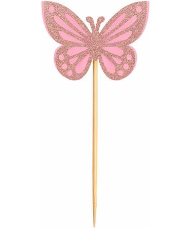 30 Pcs Butterfly Cupcake Toppers Assembled Butterfly Cake Toppers Glitter Butterflies Cake Picks Double Layers Cupcake Topper for Cake Decor Gold - Buy Online on SooperMarket.com