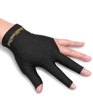 Billiard gloves with 3 fingers snooker-queue gloves for women and men for billiard shooters caroma pool snooker queue sport elastic lycra left or right hand 10 pieces black
