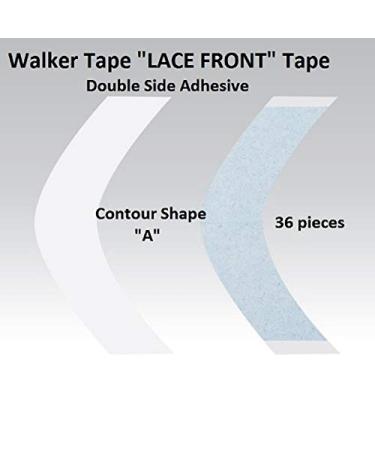 Lace Front Support Tape - 36 Double-Sided Adhesive Strips | A A Contour Tape for Secure Wigs | International Shipping Available - Buy Online on SooperMarket.com