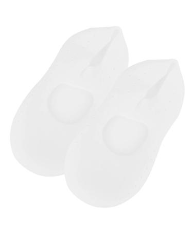 Gadpiparty 1 Pair Ladies Socks for Women Socks Sebs Socks Size m Socks Moisturizing Socks Silicone Gel Silicone Heel Protectors Silicone Foot Sleeve Room Socks Boat Socks Elastic Boots White M