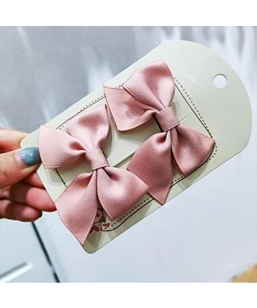 Girls Pink Bow Hair Clips - Set of 2 Cute Barrettes for Little Girls | Hair Accessories - Buy Online on SooperMarket.com
