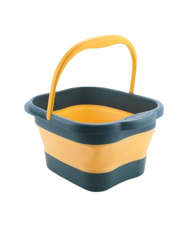 Fioerddtuie foldable bucket easy to clean and wearable relaxation at home or on the go foldable foot bath massage bucket from TPE as shown