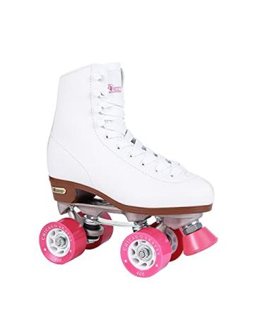 CHICAGO Women's and Girl's Classic Roller Skates - Premium White Quad Rink Skates 7