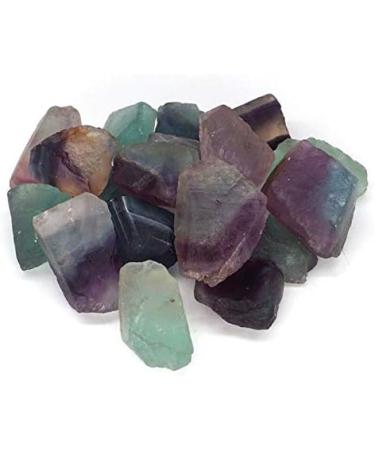 200g Tumbled Natural Colored Fluorite Crystal Stone Rough Raw Minerals Specimen Full of Texture - Buy Online on SooperMarket.com
