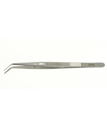 Faude curved tweezers finely rounded with lock 15.5cm