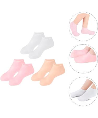 Minkissy 3 Pairs Gel Socks Gel Boat Socks Gel Care Socks Moisturizing Cushion Socks High Heel Socks Cracked Anti-crack Socks Moisturizing Heel Heels Sebs Women's Socks Elastic Man 16.5x8.5cm - Buy Online on SooperMarket.com