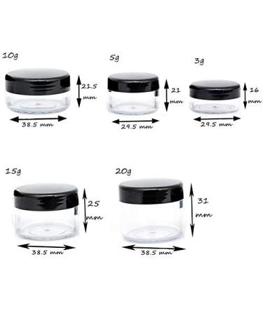 5g Cosmetic Containers 50pcs Sample Jars with Lids (Black) - 50 Count Makeup Sample Containers - Buy Online on SooperMarket.com