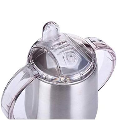 10 Oz Stainless Steel Kids Sippy Cup Tumbler - Double Wall, Vacuum Insulated, BPA Free - No Leak, No Spill - Silver - Buy Online on SooperMarket.com