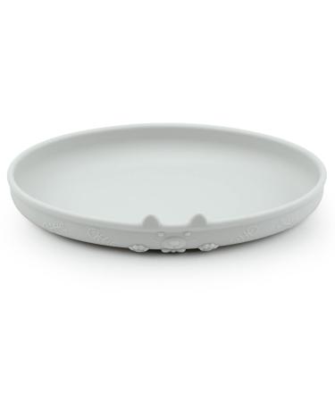 Cat Bowl Silicone Cat Feeding Bowl Cat Water Bowl Eco Friendly Cat Food Bowl Cat Milk Dish Pet Feeding Bowl Flat Bowls for Kittens and Small Animals Wide Cat Food Water Dish (Grey)