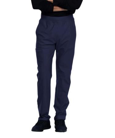 Cherokee Form Men Scrubs Pant Tapered Leg Pull-on CK185 Small Navy