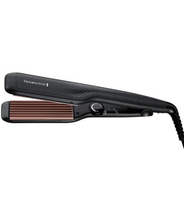 Buy Remington S3580 Crepe Iron for Zigzag Waves & Volume - 37mm Antistatic Ceramic Coating 150-220 C Perfect for Fine & Thick Hair - Buy Online on SooperMarket.com