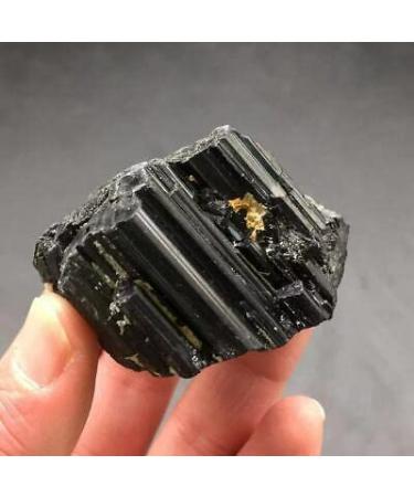 Raw Black Tourmaline Specimen Gemstone Reiki Crystal Decoration 110g ERTEYIN