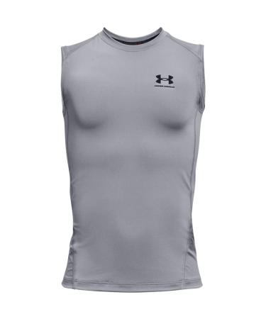 Under Armour Boys' HeatGear Sleeveless T-Shirt Steel (035)/Black Medium