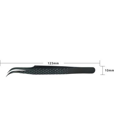 DASSEN Lashes Extension Tweezers Isolations tweezer Volume Lashes Tweezers Precision Slanted Straight Tip for Isolation Classic Lash Extensions Pointed Lash Tweezers for Eyelash Extensions (Black2-1) - Buy Online on SooperMarket.com