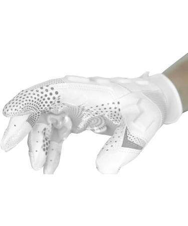 Seibertron G.A.R.G 2.0 Gel Filled Anti-Impact Ultra-Stick Football Gloves for Youth & Adults - White Size L | International Shipping Available - Buy Online on SooperMarket.com