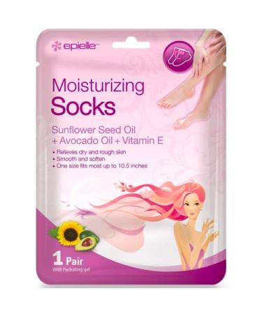 Epielle Moisturizing Hand & Foot Masks 12pk - Sunflower Seed Oil, Avocado Oil, Vitamin E - For Dry Hands & Cracked Heels - Buy Online on SooperMarket.com