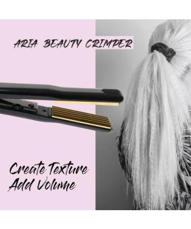 Aria Beauty Titanium Texturing Crimper - 90s Inspired Hair Crimper Iron for Volume & Shine | Adjustable Heat up to 450 F - Shop Now - Buy Online on SooperMarket.com
