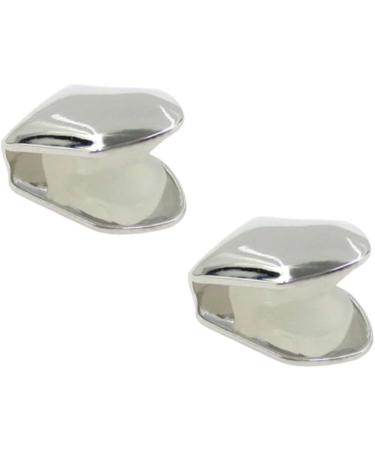 EXCEART 2Pcs Gold Plated Single Fang Tooth Grill Cap | Hip Hop Party Accessories - Buy Online on SooperMarket.com