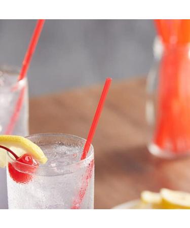 Pack of 500 - Heat Resistant Disposable Drinking Straws 20cm Long Standard Size (Red 500) - Buy Online on SooperMarket.com