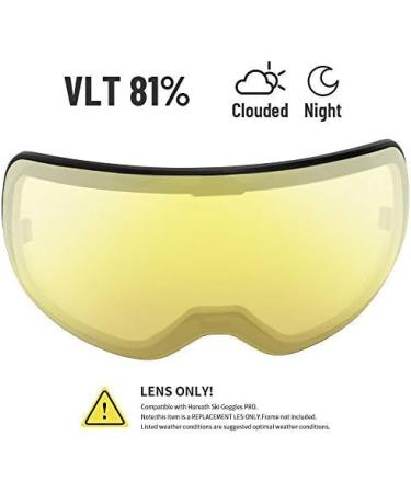 SH HORVATH Ski Goggles Replacement Yellow Lens - Dual Spherical UV400 VLT81% Anti-Fog Windproof Scratch Resistant Lens - Buy Online on SooperMarket.com