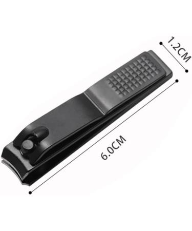 suoera 2X Black Nail Clippers Stainless Steel Super and Toenails Manicure Tool Flat Nose Nail Clippers S - Buy Online on SooperMarket.com