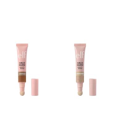 e.l.f. Halo Glow Contour and Highlight Beauty Wands | Liquid Contour & Highlighter For Sculpted Radiant Look