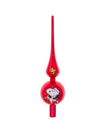 Peanuts Snoopy Glass Tree Toppers 12-Inches Multi-Colored