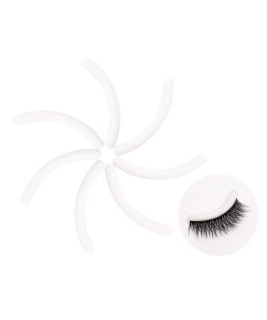 120Pcs White Silicone Eyelash Display Strip Eyelash Display Tool False Eyelash Assistant for Display Grafting Eyelashes