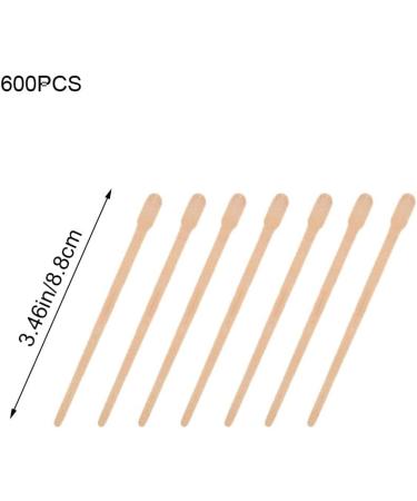 600 Small Wax Trowels & Wooden Sticks Set for Hair Removal | Facial Eyebrow Waxing Spatula Kit for Smooth Skin - Buy Online on SooperMarket.com