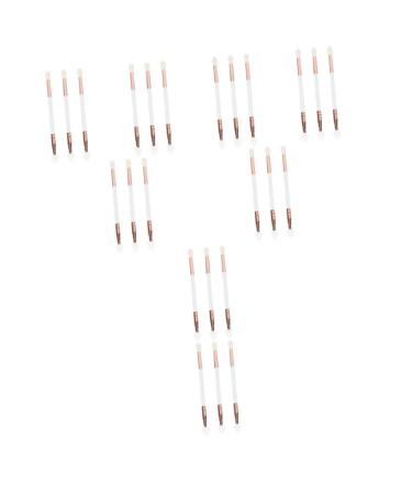 Baluue 24 Pcs Eye Shadow Brush Home Use Eyeshadow Brush Dual Sided Eyeshadow Eye Primer Wooden Handle