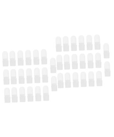 FRCOLOR 40 Pcs Nail Case Soak off Remover Caps Gel Polish Protector Nail Polish Soaker Latex Nail Guard Fingertip Protector Nail Art Tips Cover Shield Reusable Plastic Manicure Barrier 4x2cmx2pcs As Shownx2pcs