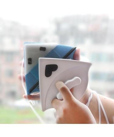 Magnetic Window Cleaner Triangular Glass Cleaner Window Wiper Outside Window Cleaner Tool For High-rise Window Cleaning White - Buy Online on SooperMarket.com