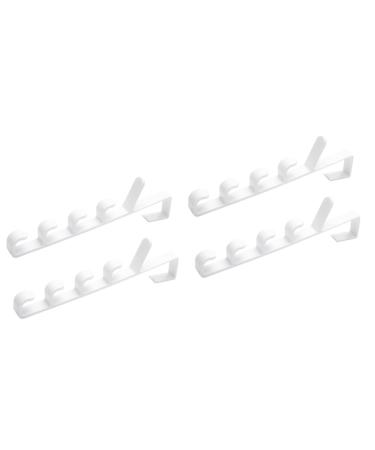 Baluue 4 pcs Plastic Hooks for Hanging Towel Hook Hanging Rack Multifunctional Hooks Plastic Hanger Hook 2pcsx2pcs Whitex2pcs