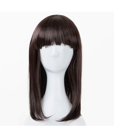 LFMDJF Synthetic Heat Resistant Fiber Wavy Child Hair Light Brown 44 cm Head Circumference WIGS for 4-10 Year-Old Girls 16inches Brown 1b/30HL