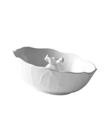 Milisten 1pc Polar Bear Fruit Bowl Large Ceramic Bowl Soup Bowls Large Kitchen Storage Ceramic Fruit Bowl Ceramic Serving Bowl Storage Bowl White Dessert Cereal Bowl Ceramics 3D