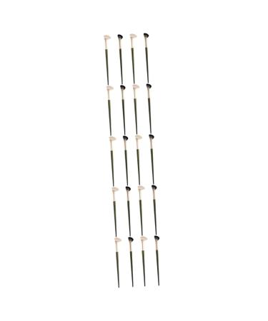 Healeved 20 Pcs Nose Shadow Brush Concealer Brush Eyeshadow Contour Brush Angled Eyebrow Wooden Handle