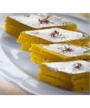 Kesar Kaju katli 250g Indian Traditional Sweet Best Gift For All Occasions Raksha Bandhan Marriage Diwali Holi Ganesh Chaturthi Festival Treat For Family & Friends Sweet 1 Count (Pack of 1)