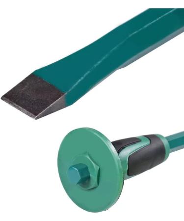 Heavy Duty Mason Chisel with Hand Guard | Flat End Demolition Tool for Masonry & Concrete | Includes Gloves - Buy Online on SooperMarket.com