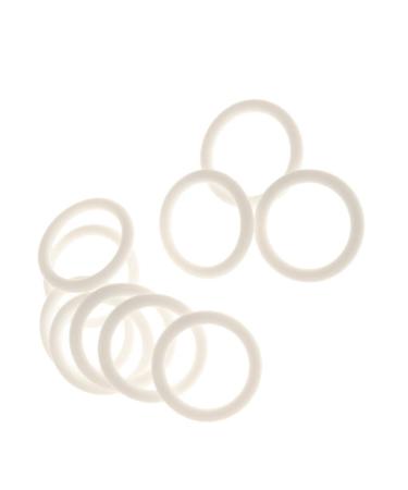 Folpus 10 pieces mini silicone rings for pacifier adapters and holders green