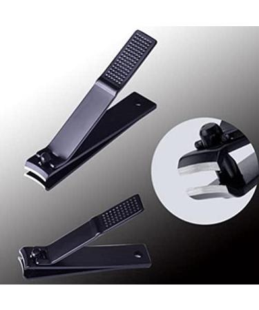 Kuuddker Black Nail Clippers Stainless Steel and Toenails Manicure Tool Flat Nose Nail Clippers S - Buy Online on SooperMarket.com
